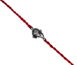 将图像加载到图库查看器中， Ganesha Rakhi in 925 Sterling Silver for Raksha Bandhan Brother
