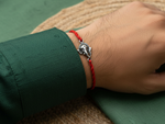 将图像加载到图库查看器中， Ganesha Rakhi in 925 Sterling Silver for Raksha Bandhan Brother
