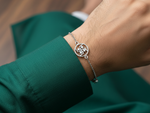 Load image into Gallery viewer, 925 Sterling Silver Swastik CZ Rakhi for Brother Raksha Bandhan
