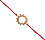 Load image into Gallery viewer, Surya Sun Gold-Plated 925 Silver Rakhi for Raksha Bandhan
