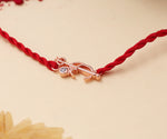 将图像加载到图库查看器中， Shiva Trishul Om Rakhi in 925 Sterling Silver with CZ for Brother
