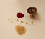 Load image into Gallery viewer, CZ Circle 925 Sterling Silver Rakhi for Brother | Gold Plated
