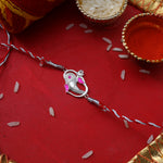 Load image into Gallery viewer, Ganesha 925 Silver Rakhi with Zircon for Brother | Raksha Bandhan
