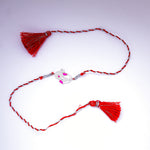 Load image into Gallery viewer, Ganesha 925 Silver Rakhi with Zircon for Brother | Raksha Bandhan

