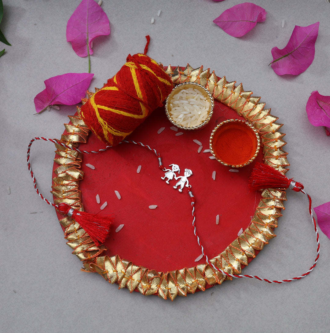 Brother Sister 925 Silver Charm Rakhi for Raksha Bandhan