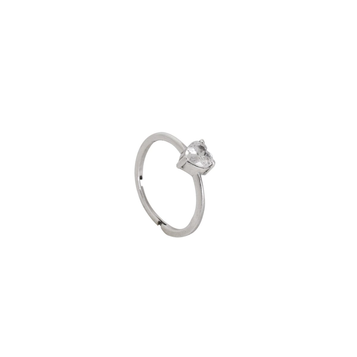 925 silver heart cz ring for women | adjustable jewelry