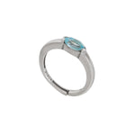 Load image into Gallery viewer, Anillo de topacio azul en plata 925 para mujer | Joyería ajustable
