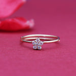 Load image into Gallery viewer, Anillo de flor de oro rosa con circonitas cúbicas | Regalo de joyería para mujer
