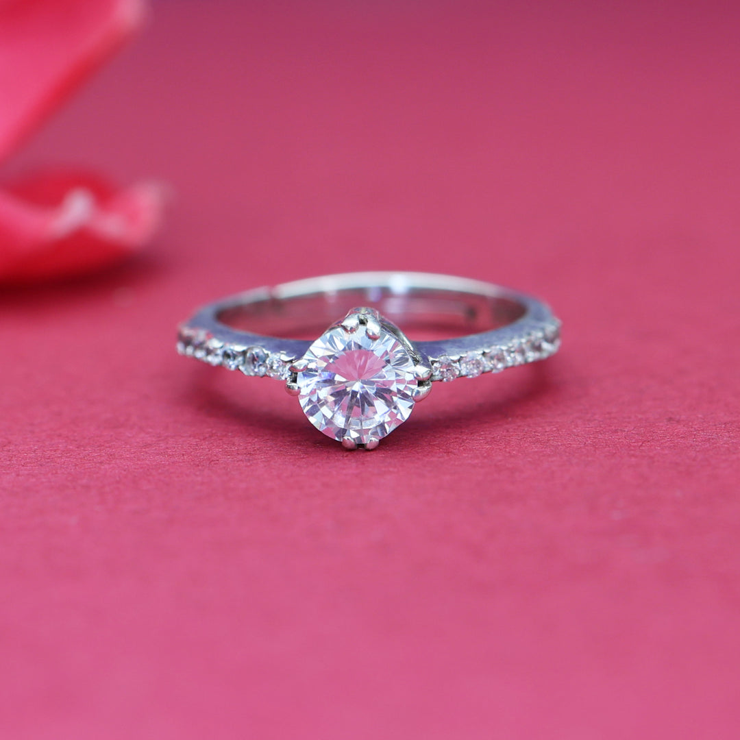 925 Silver Cubic Zirconia Ring for Women | Engagement Ring