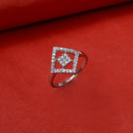 Load image into Gallery viewer, 925 Silver Diamond Square Ring for Women | Gift Jewelry

