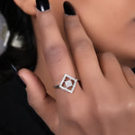 Load image into Gallery viewer, 925 Silver Diamond Square Ring for Women | Gift Jewelry
