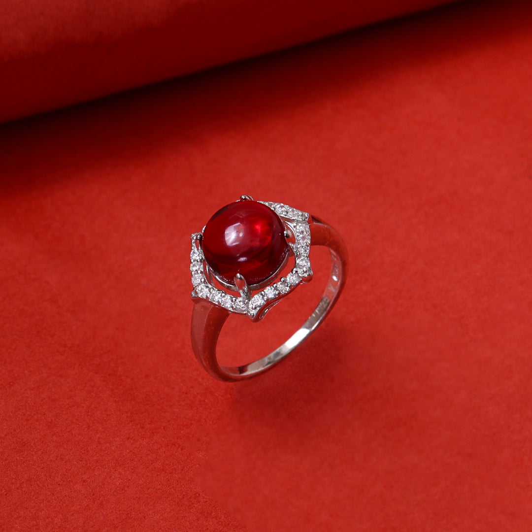 Silver Ruby Ring for Women | Gemstone Ring | Gift
