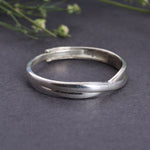 Load image into Gallery viewer, 925 Sterling Silver Adjustable Crossover Band Ring for Daily Wear
