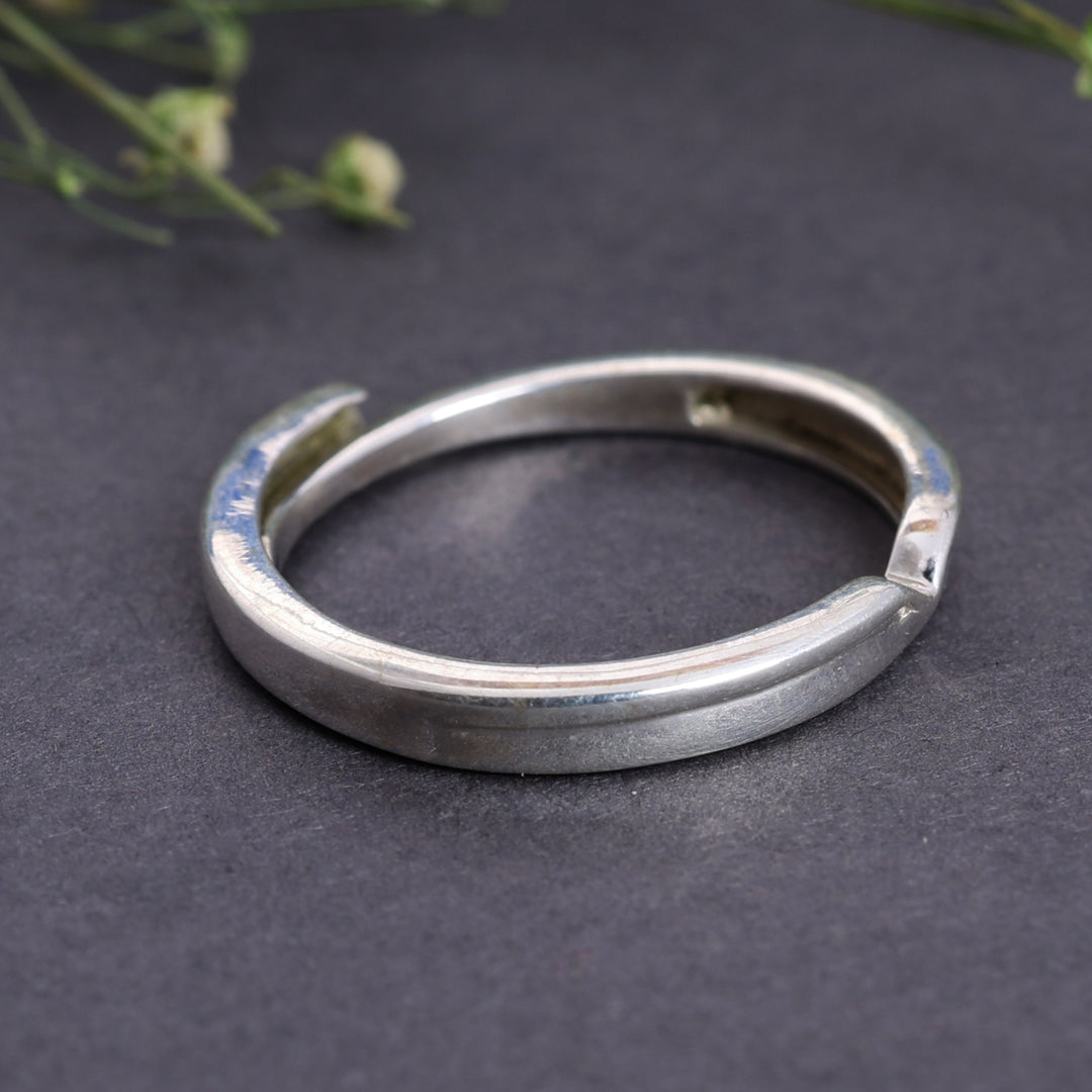 925 Sterling Silver Adjustable Open Band Ring for Women | Minimalist Jewelry