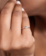 Load image into Gallery viewer, Sterling Silver Open Heart Adjustable Ring for Women | Minimalist Jewelry
