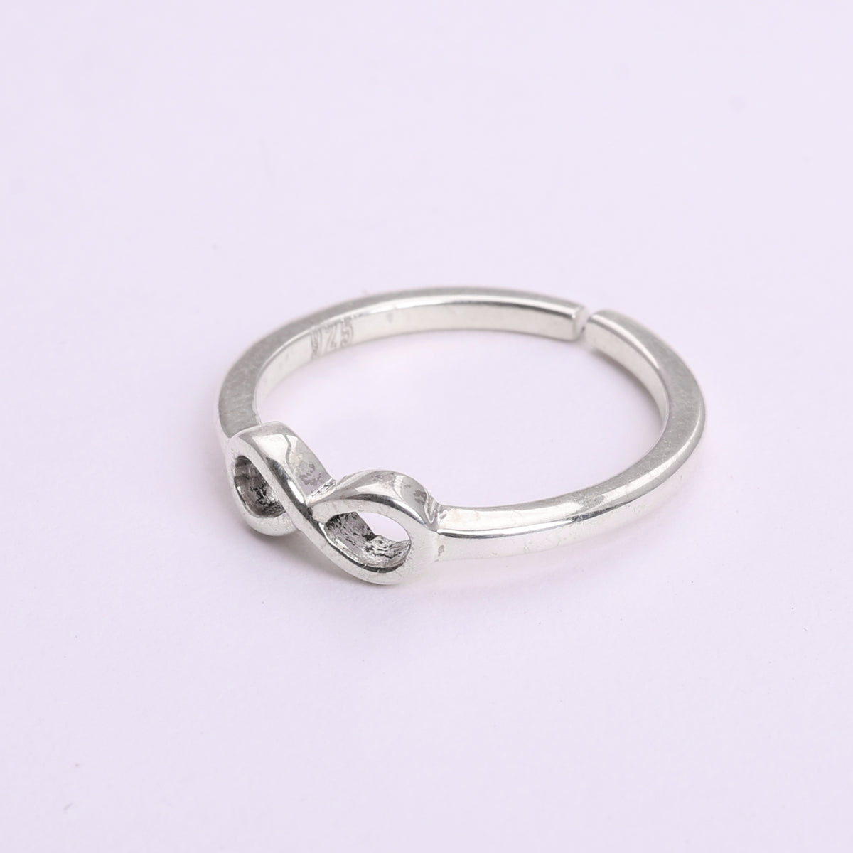 925 sterling silver infinity adjustable ring for women | minimalist band