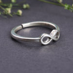Load image into Gallery viewer, 925 Sterling Silver Infinity Adjustable Ring for Women | Minimalist Band
