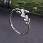 Load image into Gallery viewer, 925 Sterling Silver Olive Branch Wrap Ring for Women | Minimalist Band
