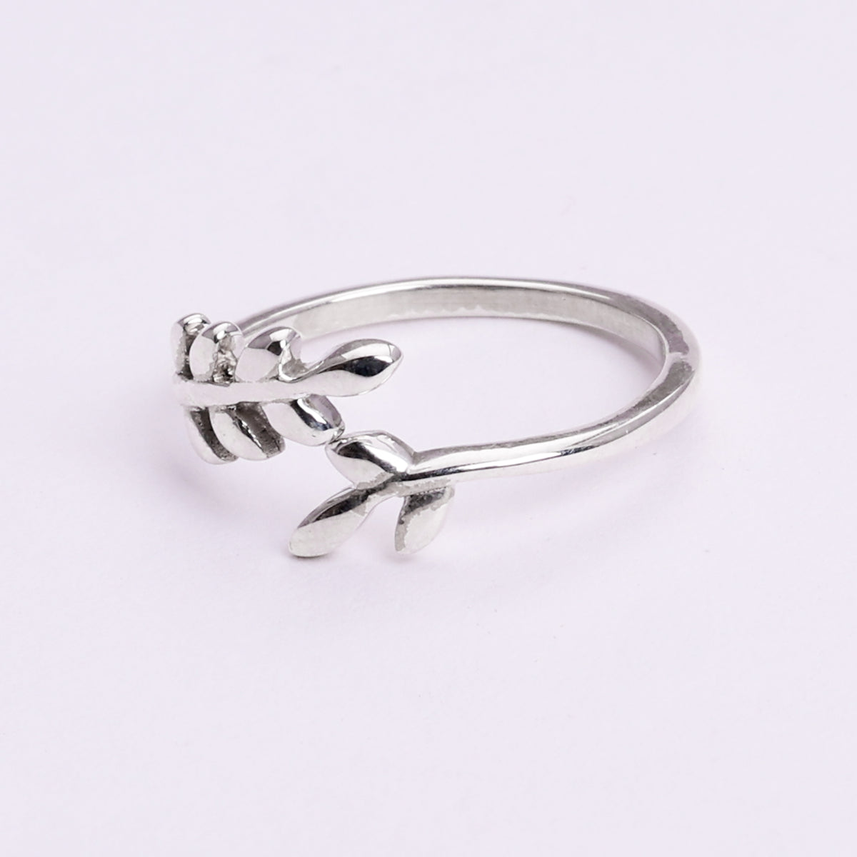925 sterling silver olive branch wrap ring for women | minimalist band