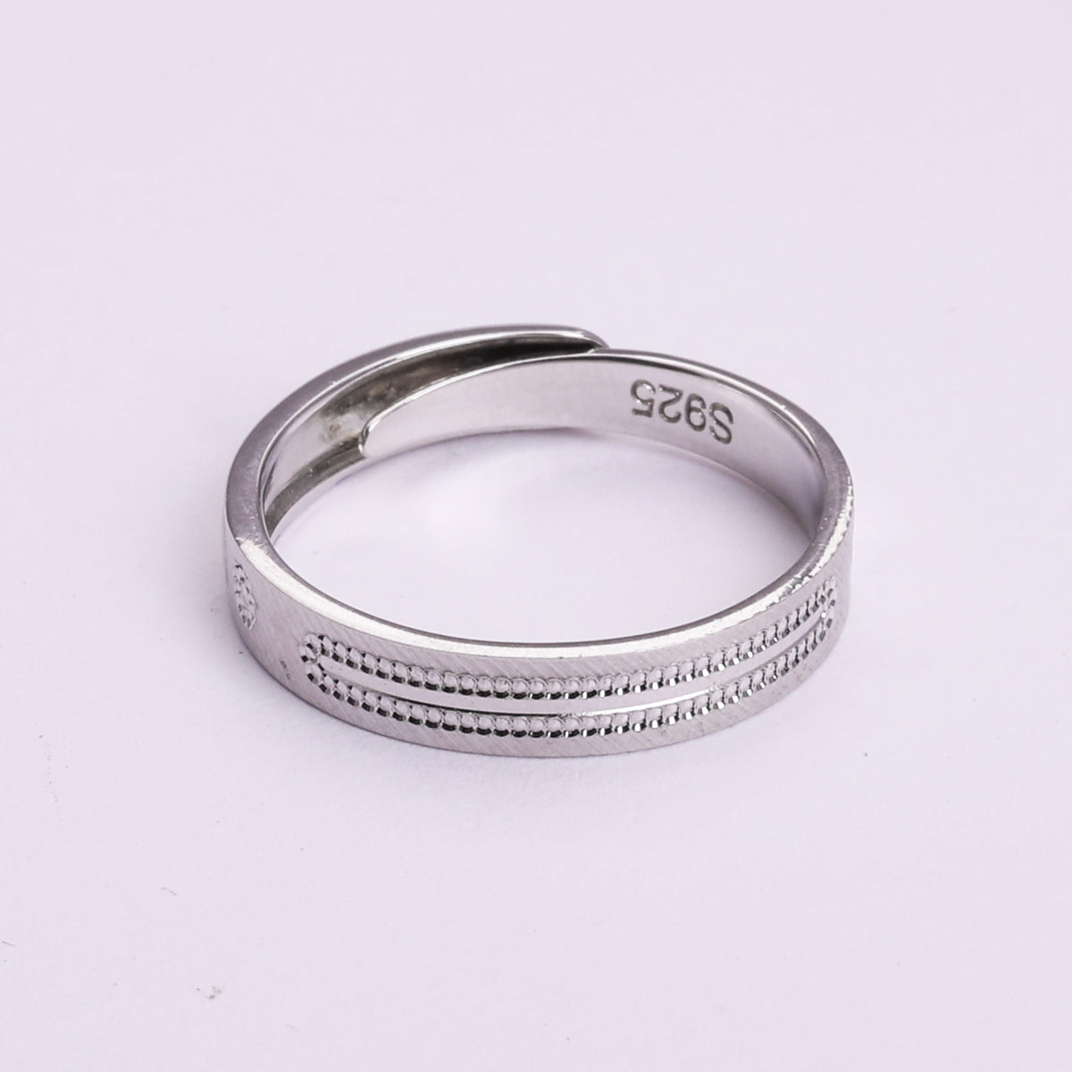 925 sterling silver adjustable band ring with textured finish | daily wear