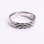 Load image into Gallery viewer, 925 Sterling Silver Hammered Band Ring | Modern Geometric Design
