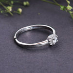 Load image into Gallery viewer, 925 Sterling Silver Solitaire Cubic Zirconia Adjustable Ring for Women

