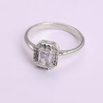 将图像加载到图库查看器中， 925 Sterling Silver Emerald Cut Solitaire Ring for Women
