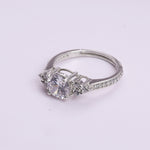 Load image into Gallery viewer, 925 Sterling Silver Solitaire Cluster Adjustable Ring for Women
