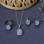 将图像加载到图库查看器中， 925 Silver Blue Gemstone Jewelry Set for Women | Gift
