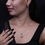 Load image into Gallery viewer, 925 Silver Blue Gemstone Necklace &amp; Earrings Set for Women
