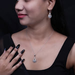 Load image into Gallery viewer, 925 Silver Teardrop Jewelry Set | Blue Gemstone for Women
