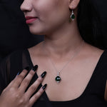 Load image into Gallery viewer, 925 Silver Emerald Green Teardrop Jewelry Set | Women's Gift
