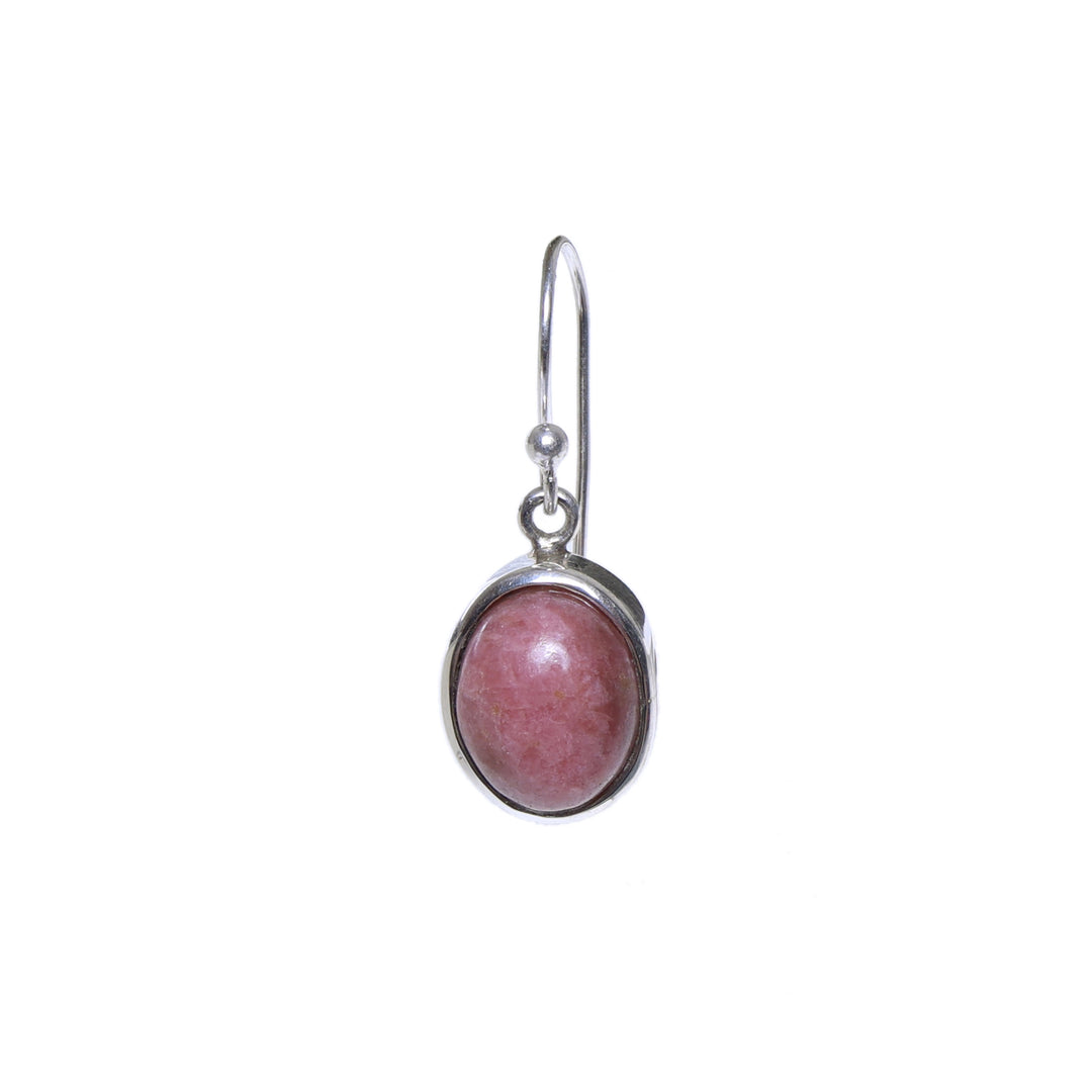 925 Silver Rhodochrosite Jewelry Set | Gemstone Earrings & Necklace for Women