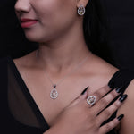 Load image into Gallery viewer, 925 Silver Citrine Jewelry Set | Leaf Design | Gift for Her
