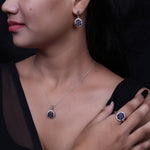 Load image into Gallery viewer, 925 Silver Blue Gemstone Jewelry Set for Women | Gift Idea
