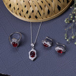 Load image into Gallery viewer, 925 Silver Pink Gemstone Jewelry Set for Women | Gift
