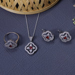 Load image into Gallery viewer, 925 Silver Red Gemstone Jewelry Set for Women | Gift
