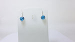 Load and play video in Gallery viewer, Pendientes de plata con corazón azul para mujer | Joyas con piedras preciosas
