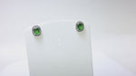 在图库查看器中加载和播放视频， 女士祖母绿耳钉 | 925银镶嵌立方氧化锆
