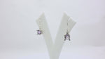 Load and play video in Gallery viewer, Silver Amethyst Dangle Earrings for Women | Gemstone Jewelry
